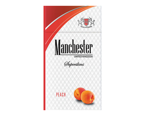 Сигареты Manchester  SuperSlims Персик оптом