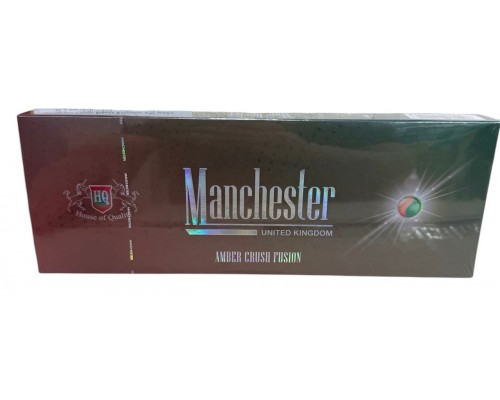 Сигареты Manchester Superslim Amber Crush Fusion ( Манчестер Суперслим Кнопка Манго Мята )
