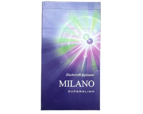 Сигареты Milano Superslim Blueberry Applemint (Милано Суперслим Кнопка Черника-Мята)