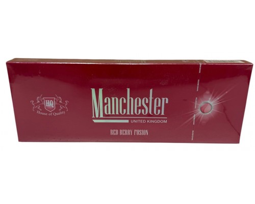 Сигареты Manchester Superslim Red Berry Fusion ( Манчестер Суперслим Кнопка Клубника Мята )